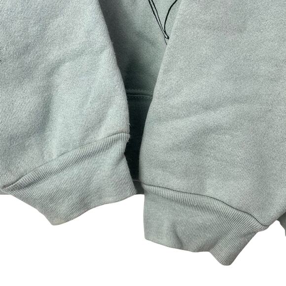 Vintage James Thurber Dog Art Fun Cartoon Sage Green Casual Sweatshirt - Picture 13 of 13